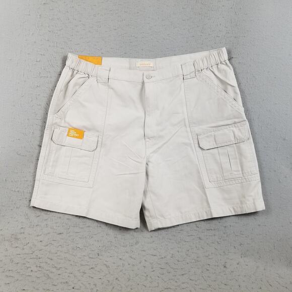 Savane Hiking Shorts Mens 42 Stone Cotton UPF 30 Hidden Tech Pocket Comfort NWT - Picture 1 of 15